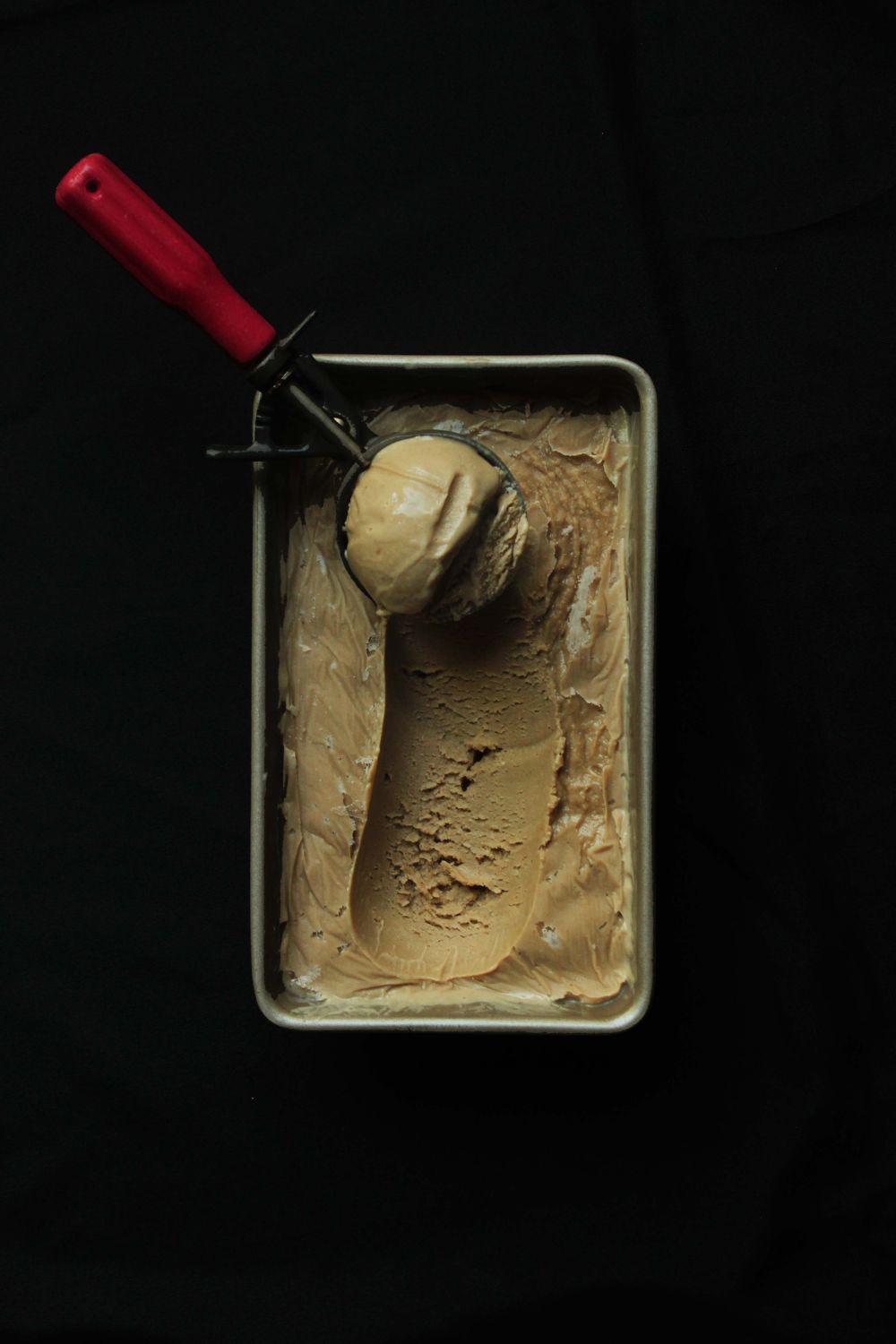 A tray of coffee gelato